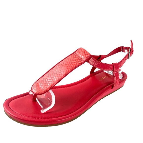 COLE HAAN D40294 Pink Leather Thong‎ Slingback Sandals - Picture 2 of 10
